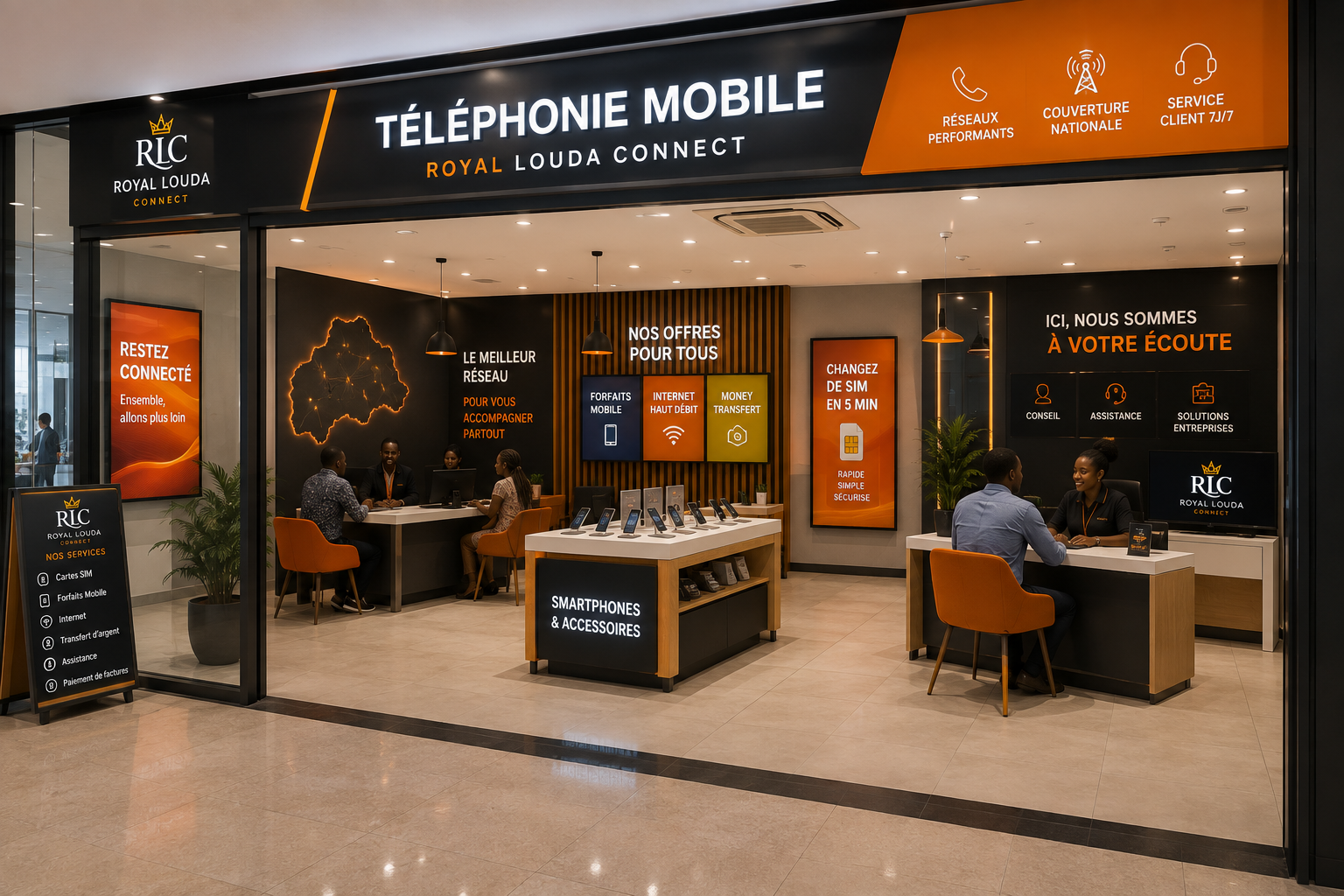 Local téléphonie mobile Royal Louda Connect